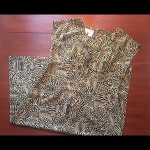 Animal print full length dress